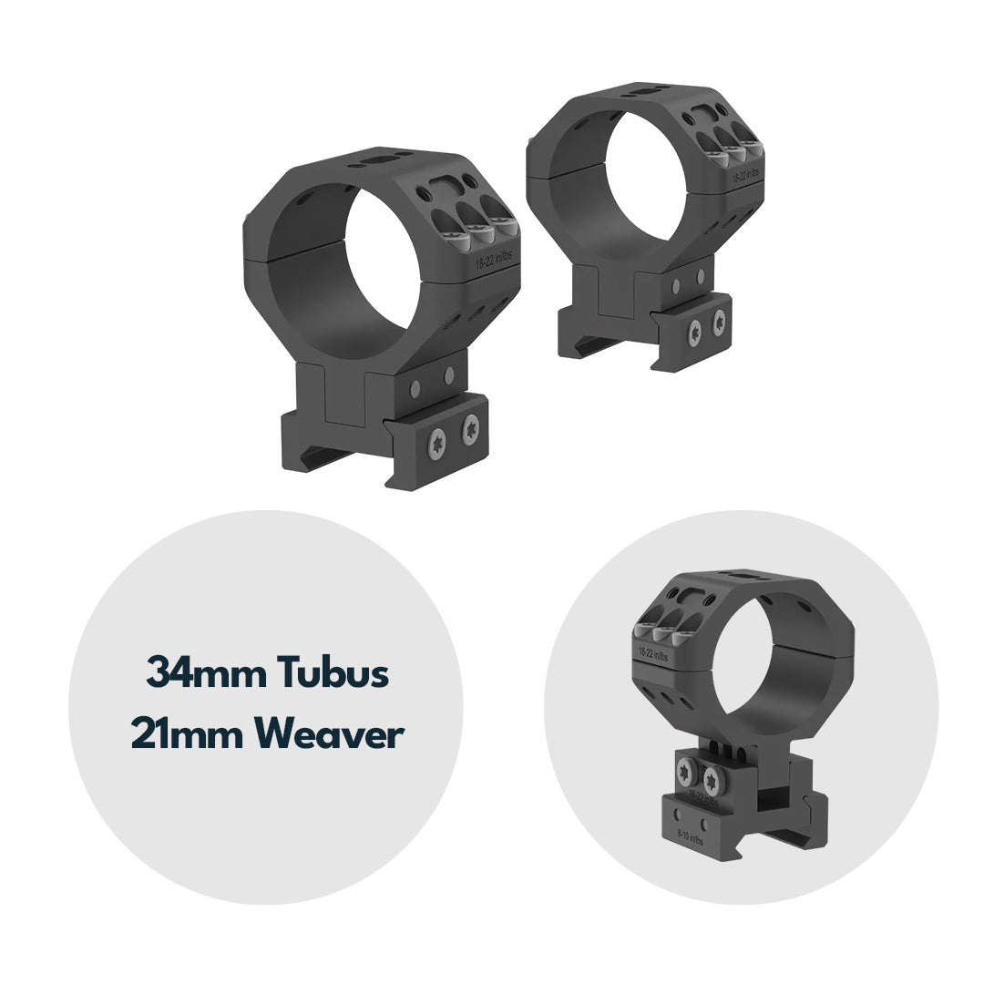 Vector Optics XASR-3451 Höhenverstellbare Ringe 34mm Tubus, 21mm Weaver