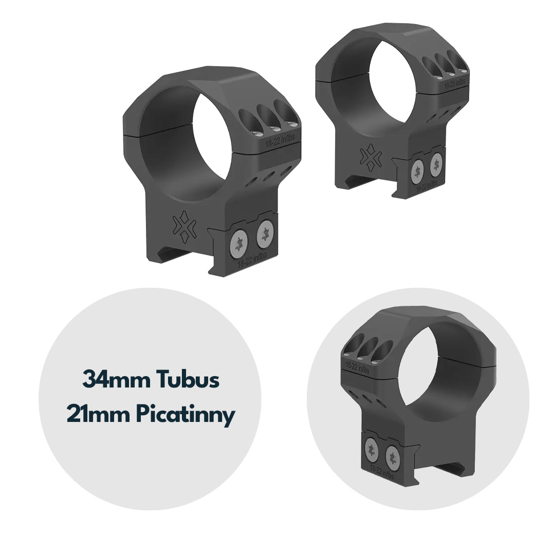 Vector Optics XASR-3453 Montageringe für 34mm Tubus und 21mm Picatinny