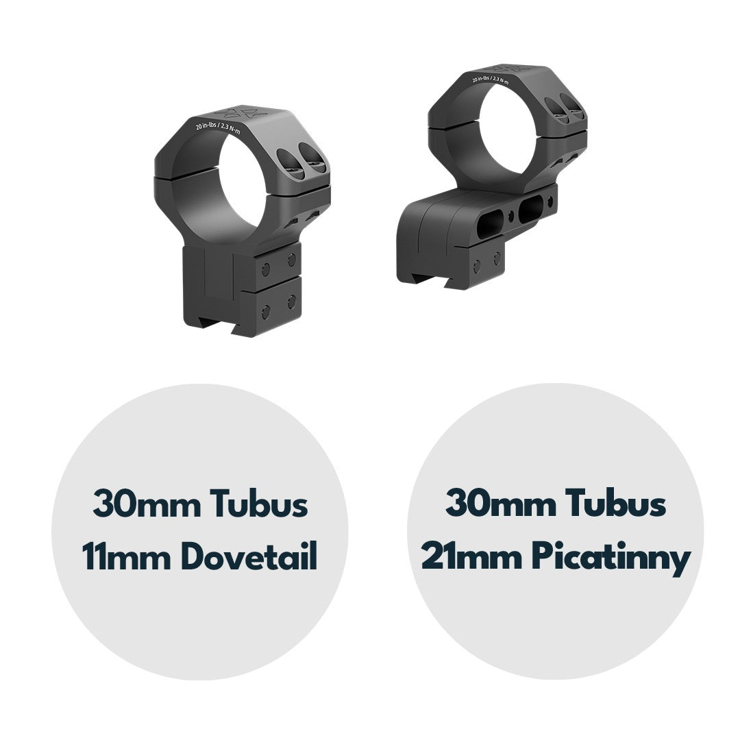 Vector Optics XASR-3065 höhenverstellbare Cantilever Montageringe für 30mm Tubus (h=35-41mm)