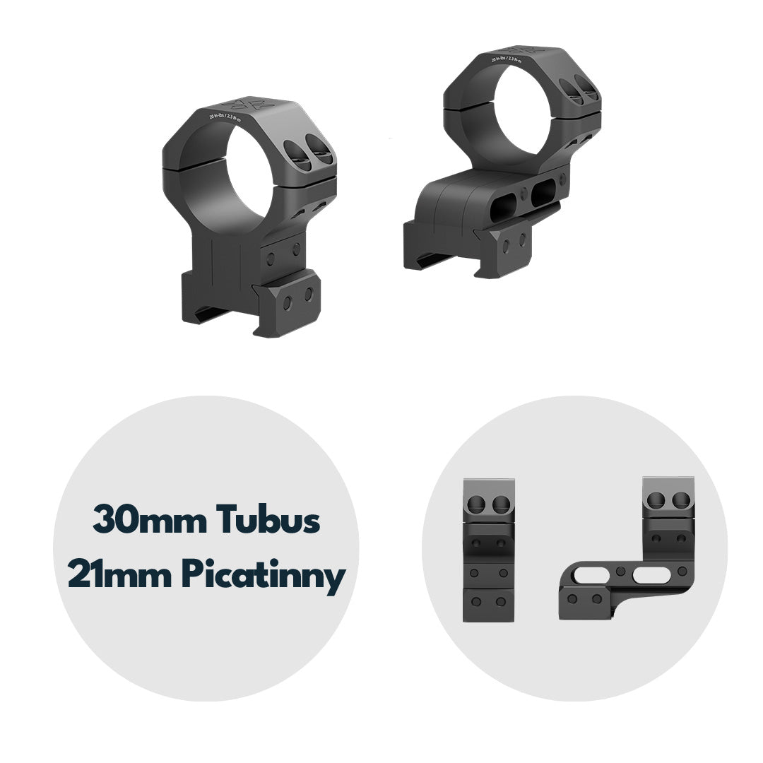 Vector Optics XASR-3065 höhenverstellbare Cantilever Montageringe für 30mm Tubus (h=35-41mm)