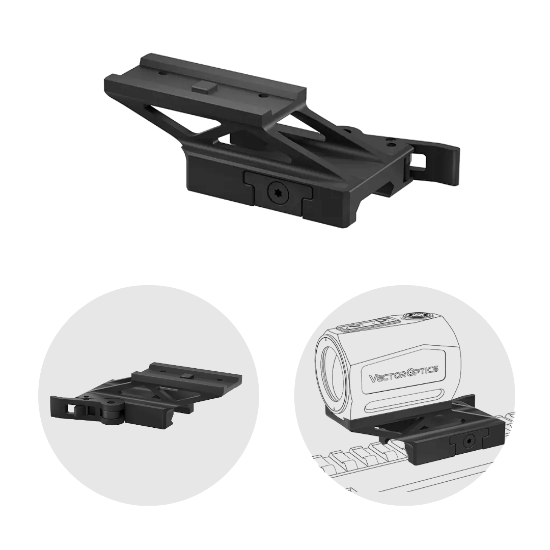 Vector Optics RD74-QD01 Scrapper 1x20 Cantilever Quick Release Riser Montage für 21mm Picatinny