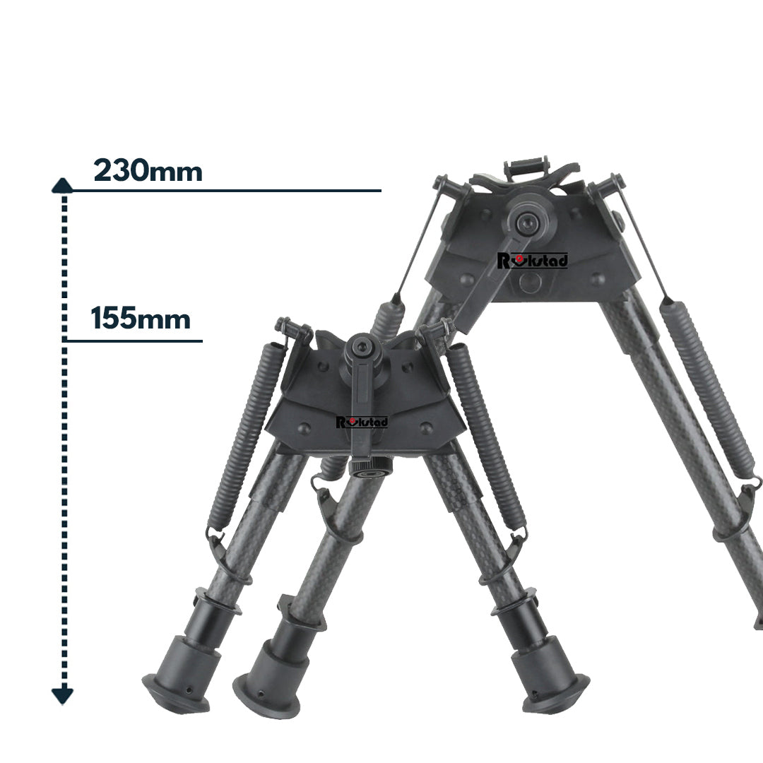 Vector Optics Rokstad Swivel Bipod aus Kohlenstoff und Aluminium in verschiedenen Höhen