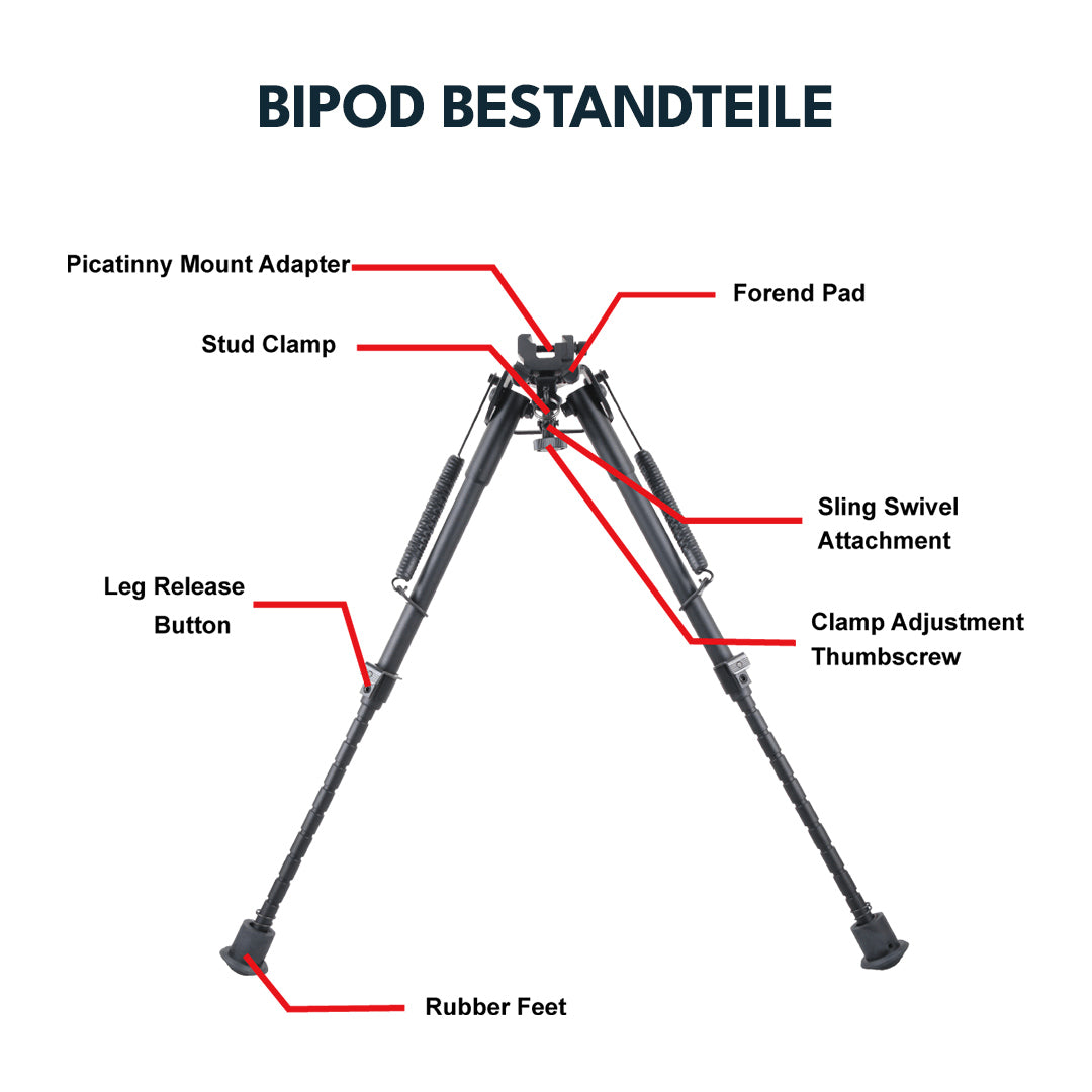Vector Optics Rokstad Bipod aus hochwertigem Aluminium in verschiedenen Höhen