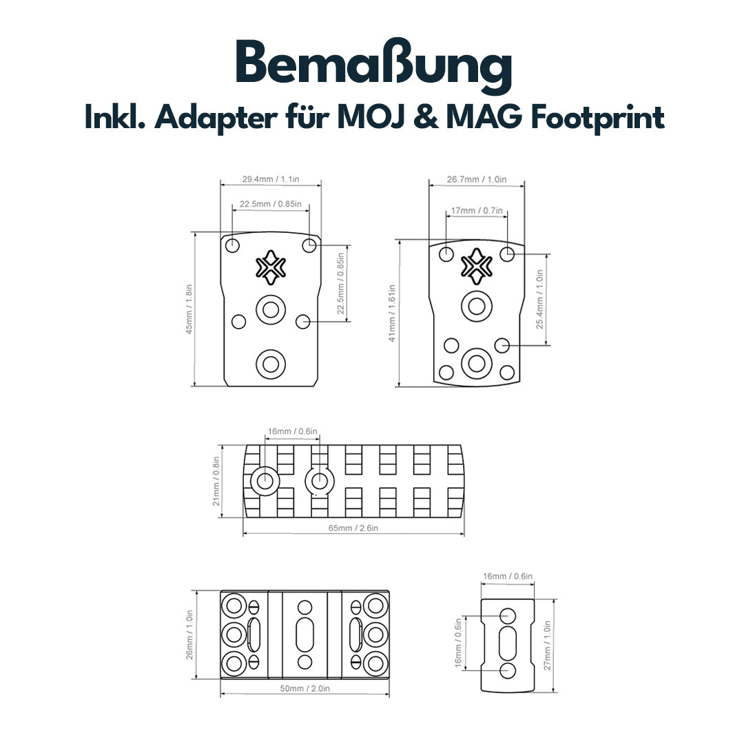 Vector Optics Reddot Mounting Kit für 30 und 34mm Tubus