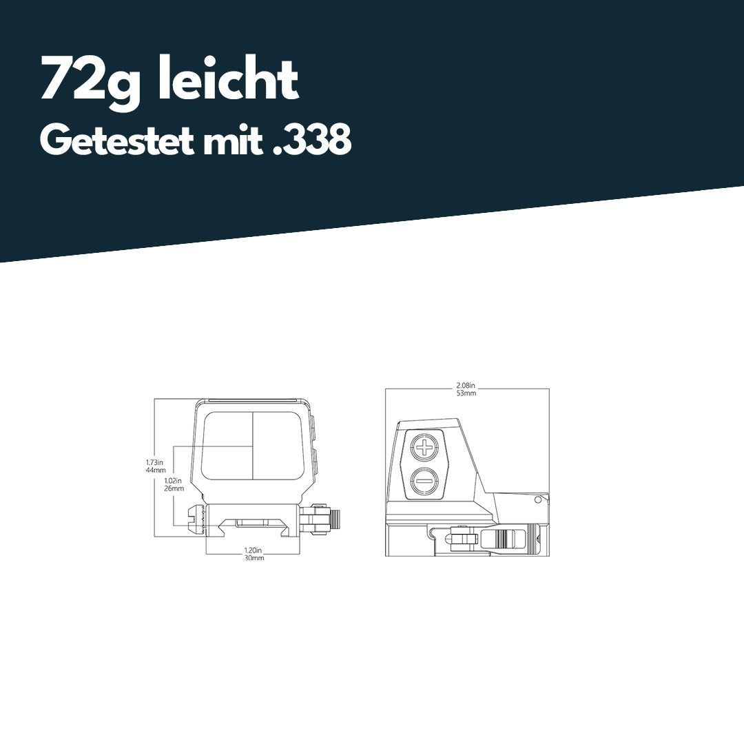 Vector Optics SCRD-SM44 Frenzy Plus 1x22x32 Red Dot Sight Solar Power