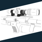 Vector Optics XASR-3065 höhenverstellbare Cantilever Montageringe für 30mm Tubus (h=35-41mm)