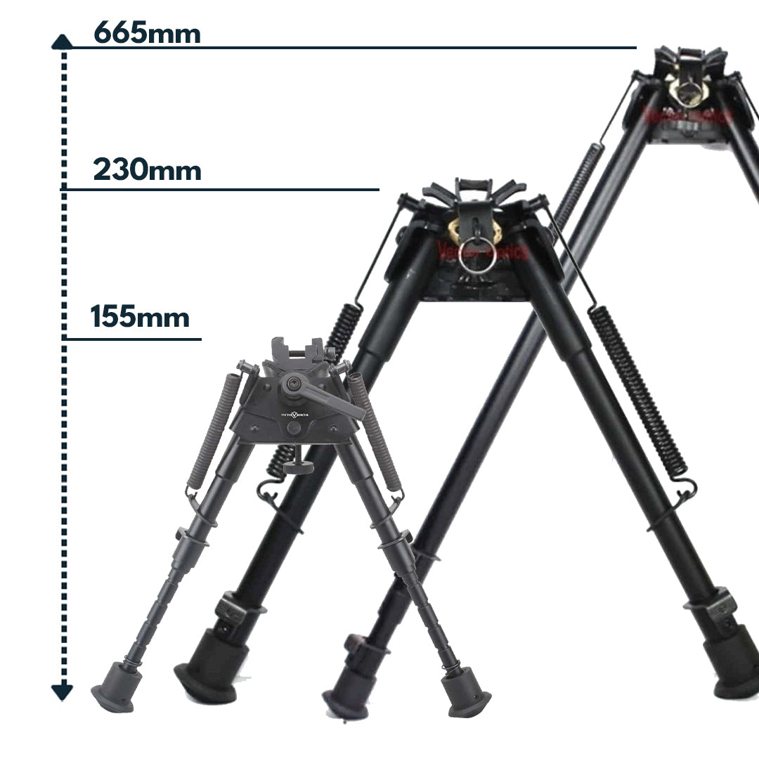 Vector Optics Rokstad Swivel Bipod aus Aluminium in verschiedenen Höhen