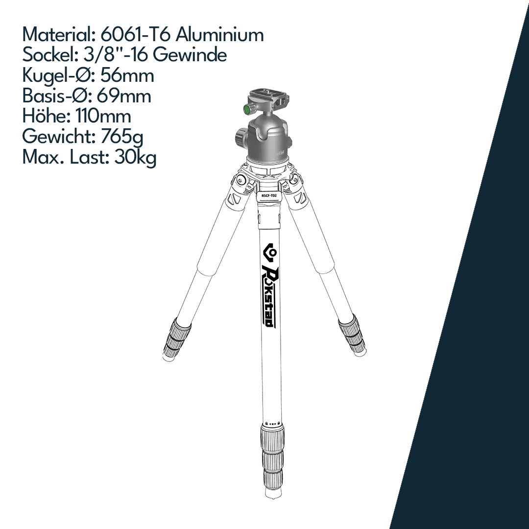 Vector Optics RSRH-02 56mm Kugelkopf für Stativ RSCF-T03