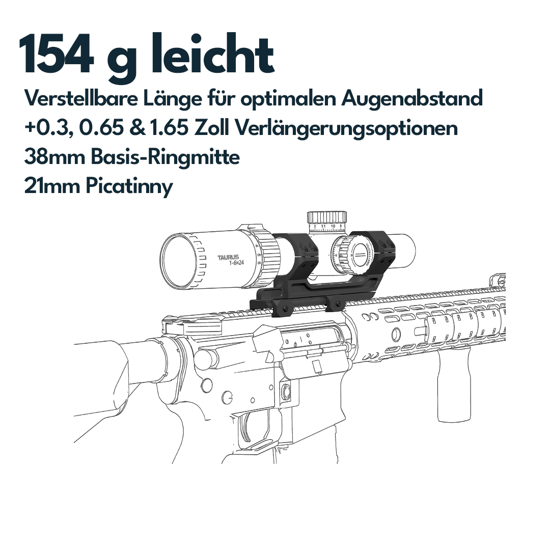 Vector Optics XASR-3037 Verstellbare Extended X-Akku Blockmontage für 39mm Tubus h=38mm