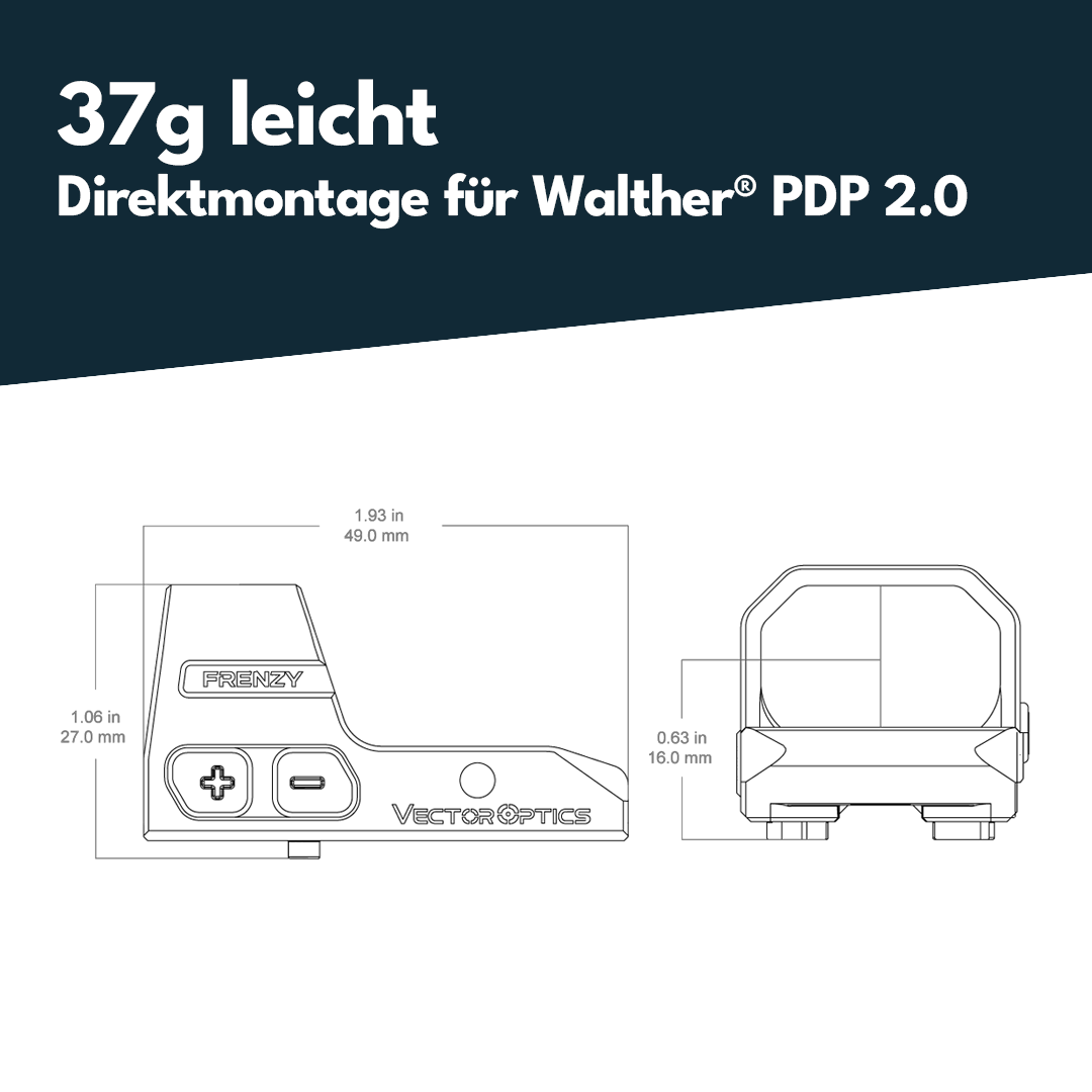 Vector Optics SCRD-83 Frenzy FA 1x16x24 Walther PDP 2.0