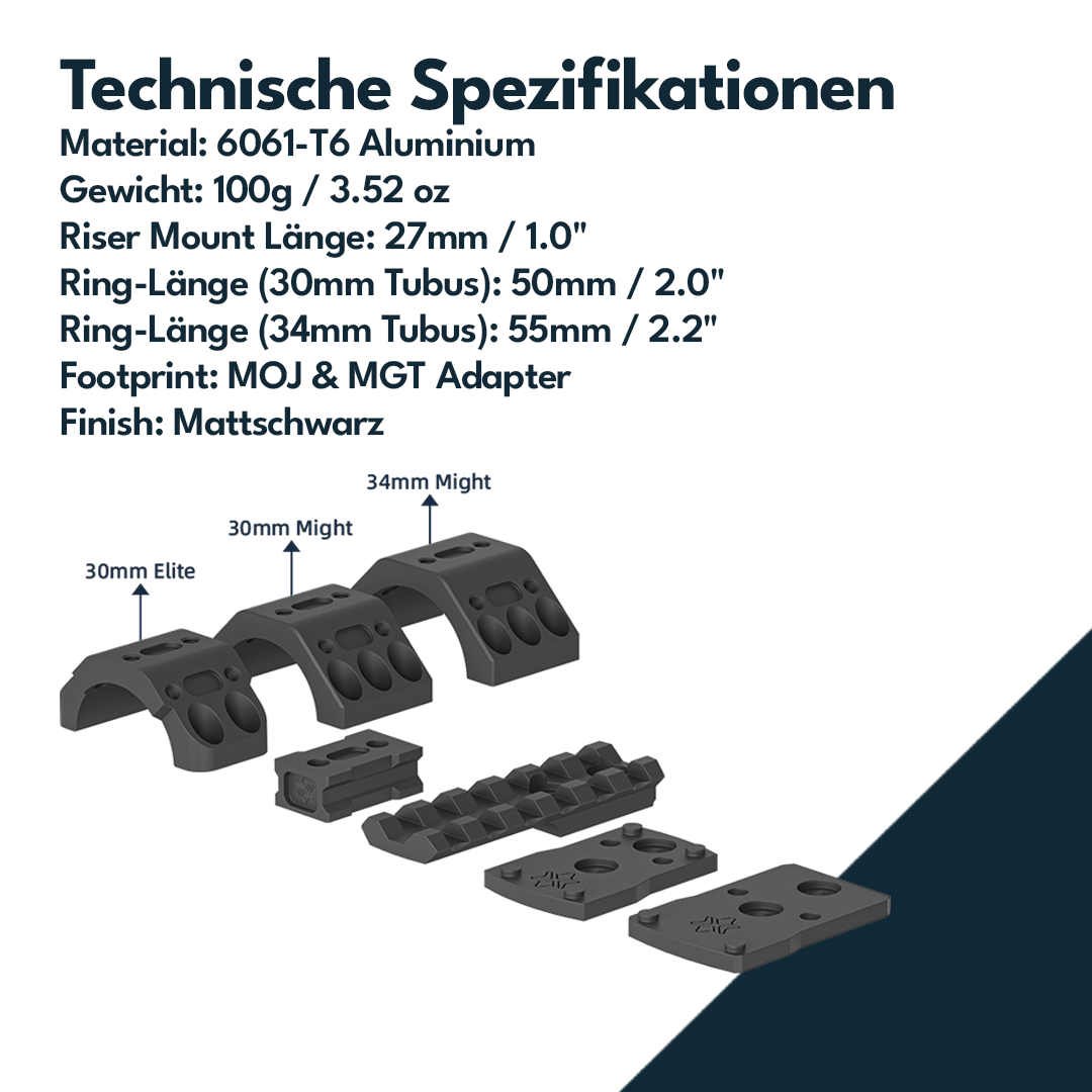 Vector Optics XASR-A10 30 & 34mm X-ACCU Reddot Montageset