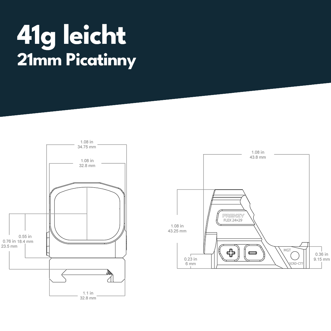 Vector Optics SCRD-C77 Frenzy FLEX 24x29 CDT 2&6MOA