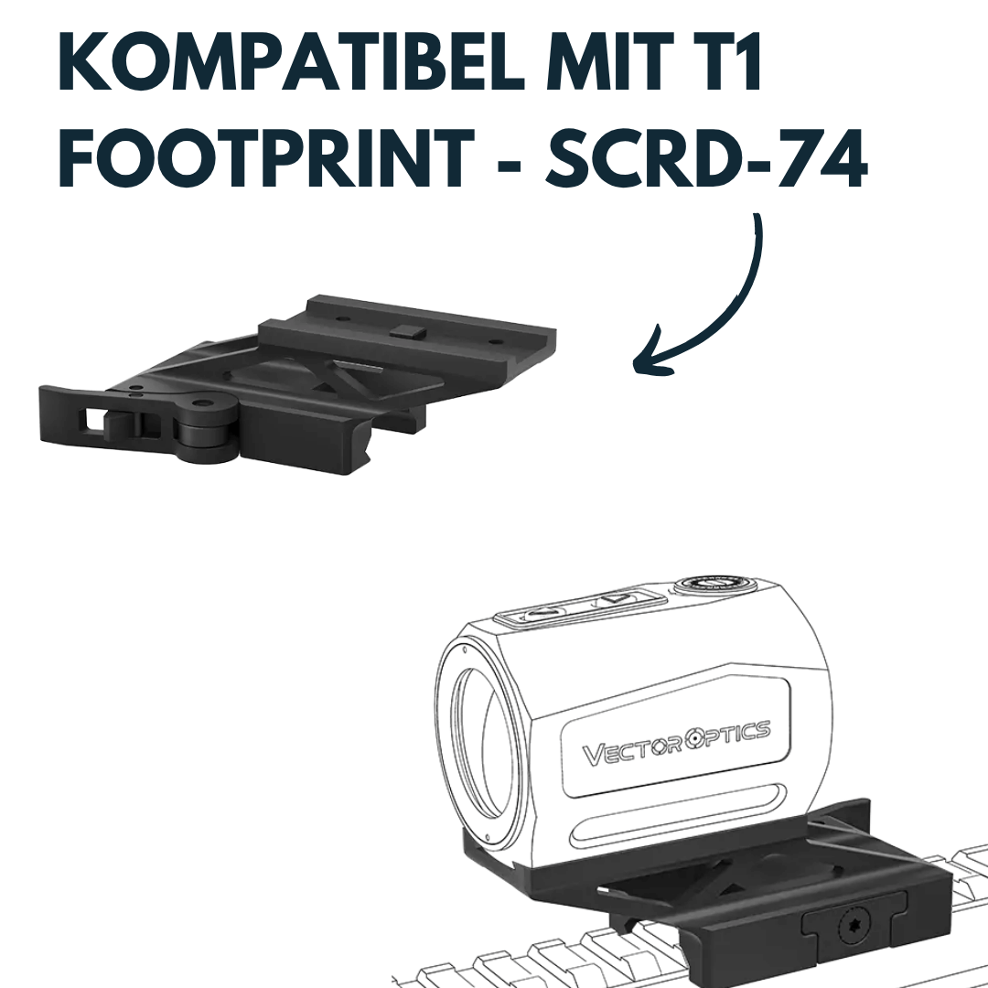Vector Optics RD74-QD01 Scrapper 1x20 Cantilever Quick Release Riser Montage für 21mm Picatinny