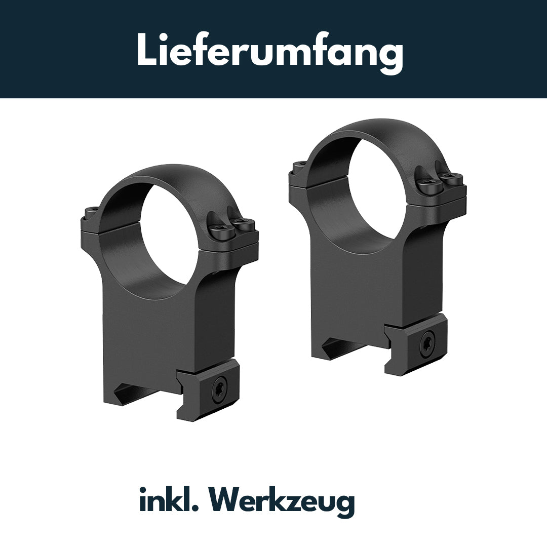 Vector Optics Stahl-Montage für 30mm Tubus, 21mm Picatinny/Weaver in verschiedenen Höhen