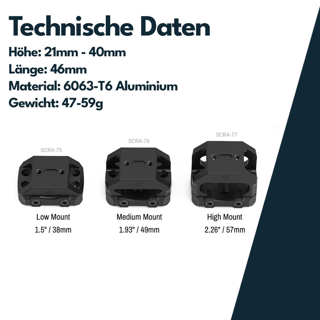 Vector Optics VAS Red Dot Sight Picatinny Mounting Base in versch. Höhen