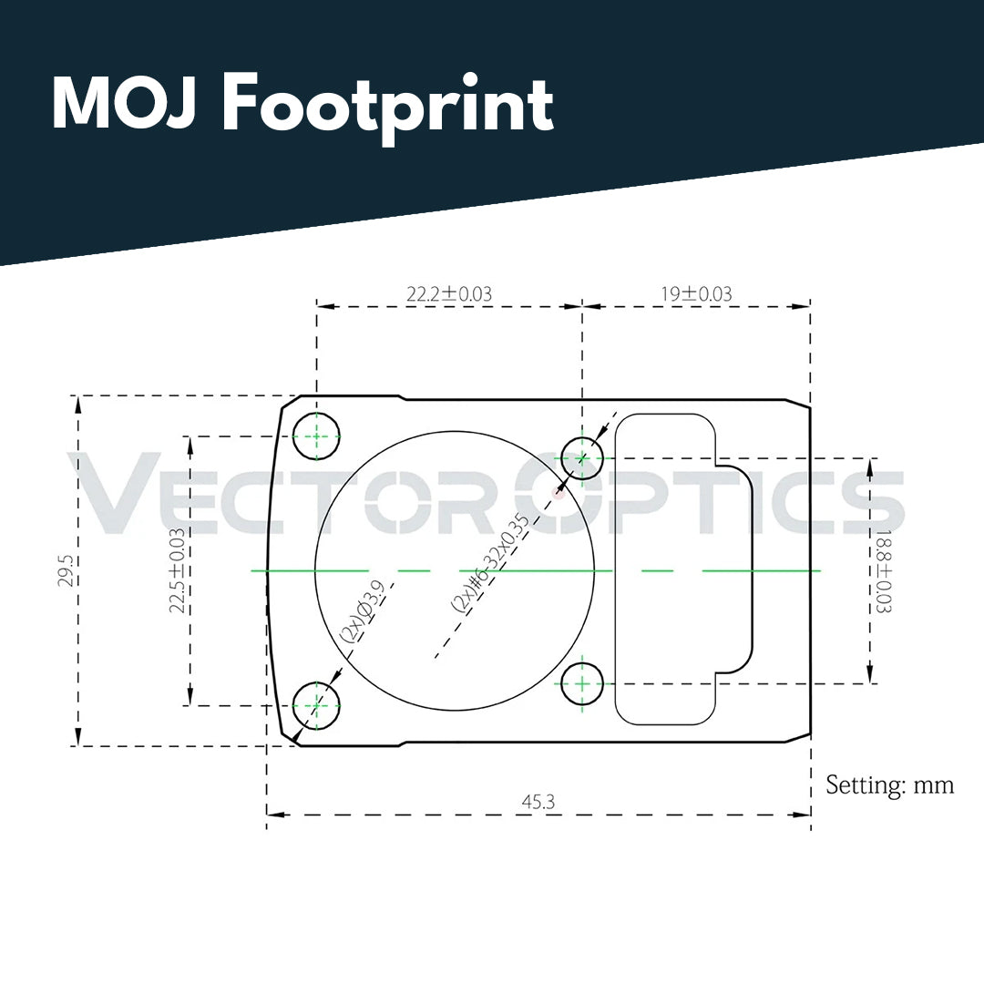 Vector Optics SCRDM-21 Montage für 21mm Picatinny Schiene passend für Mini-Reddot