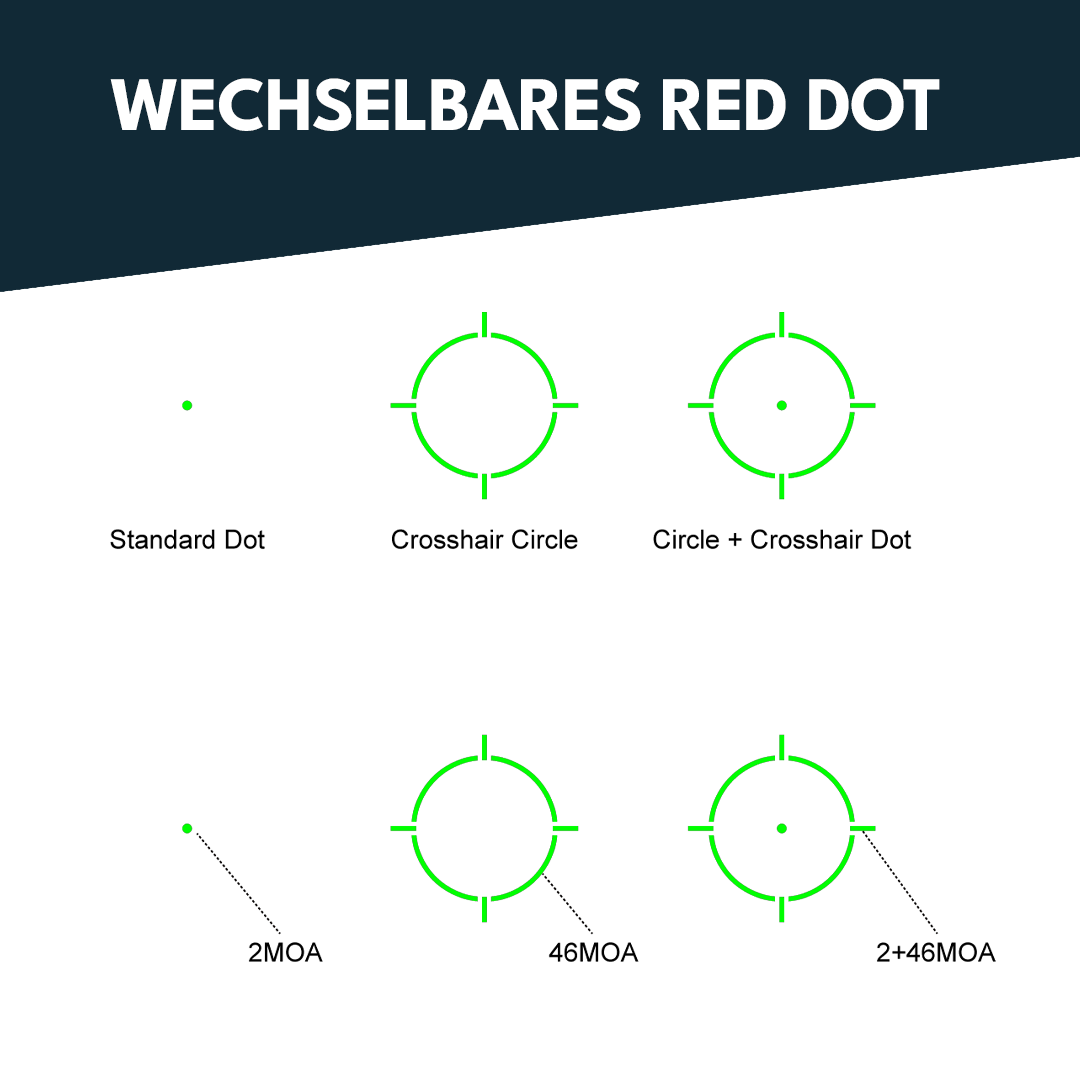 Vector Optics SCRD-GM75 Frenzy Plus FA 1x18x22 Enclosed Multi Reticle Green Dot