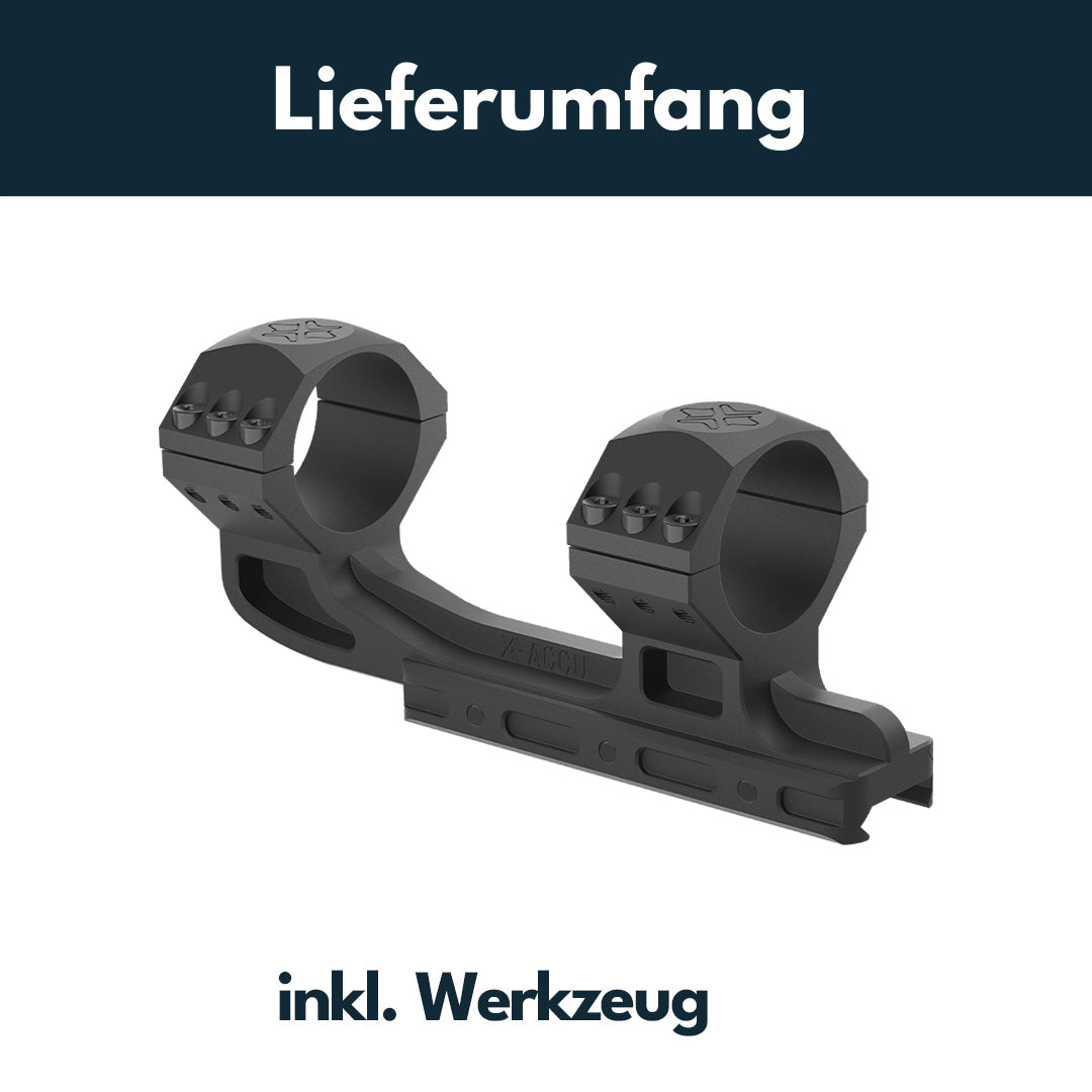 Vector Optics XASR-3015 X-Accu Cantilever Blockmontage mit 20MOA Vorneigung für 34mm Tubus, 21mm Picatinny, h= 40mm