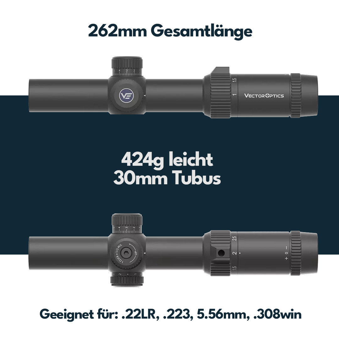 Vector Optics SCOC-54 Forester 1-5x24 FIBER
