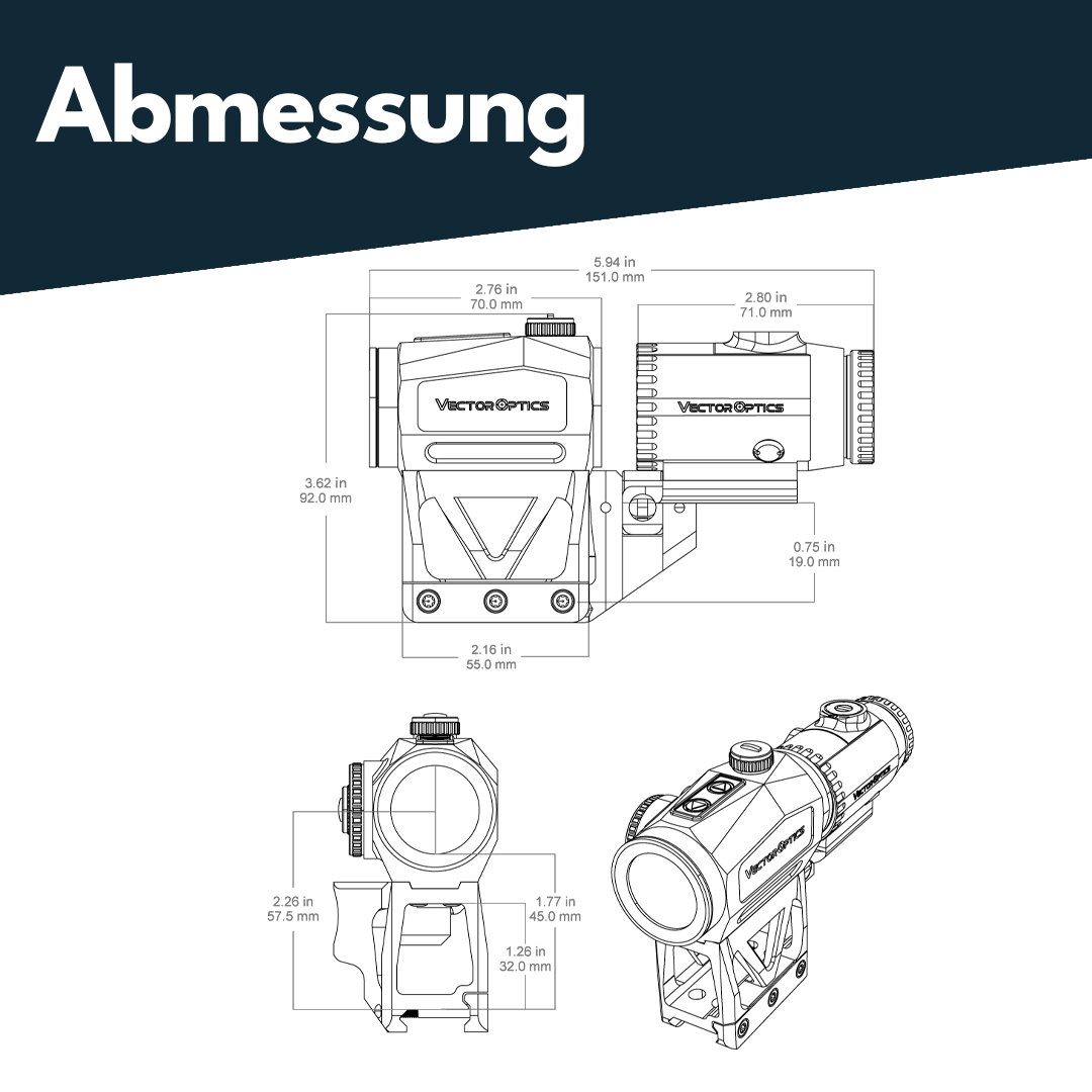 Vector Optics SCRMMK-01 Scrapper 1x25 MRT with Paragon 3x Magnifier Kit
