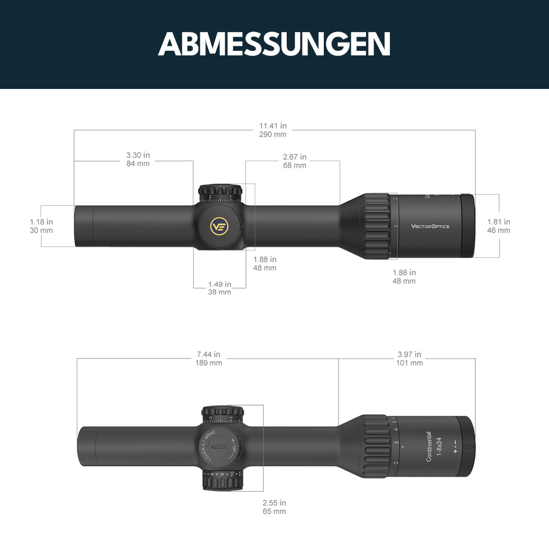 Vector Optics SCOC-45 Continental x8 1-8x24SFP ED Fiber