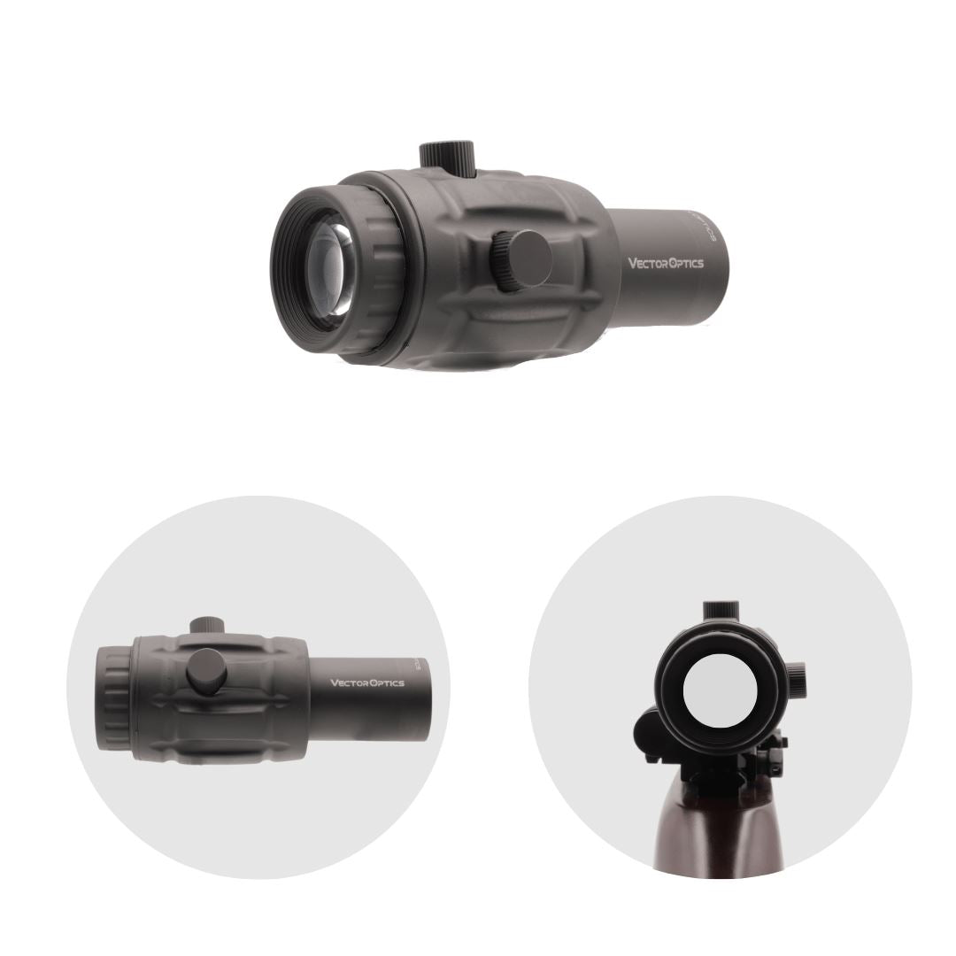 Vector Optics SCOT-07 3x Vergrößerer (Magnifier) für Rotpunktvisiere Arretierbare Kippfunktion Vector Optics
