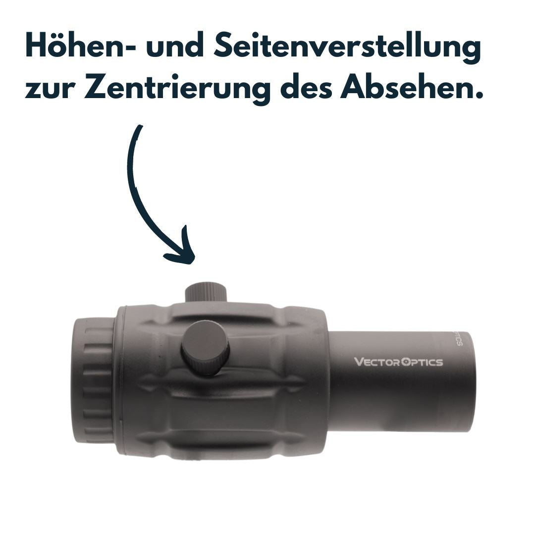Vector Optics SCOT-07 3x Vergrößerer (Magnifier) für Rotpunktvisiere Arretierbare Kippfunktion Vector Optics