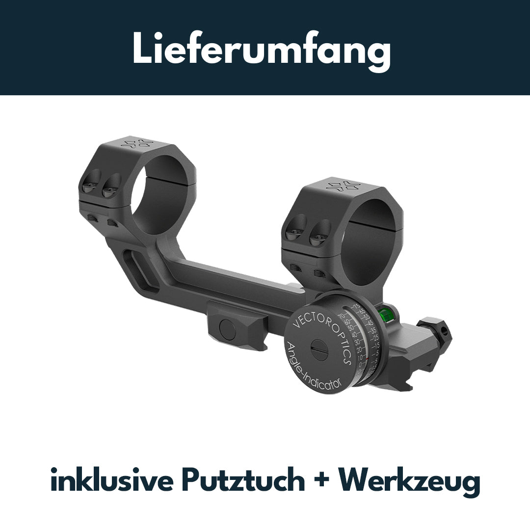 Vector Optics SCACD-24 Blockmontage mit eingebauter Wasserwaage und Neigungswinkelanzeige für 21mm Schiene