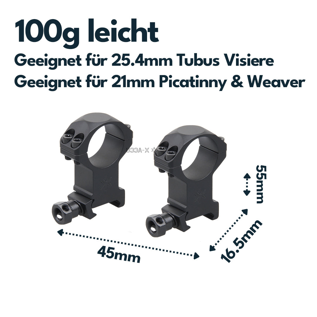 Vector Optics XASR-2503 X-Accu Montage für 25,4mm Tubus, 21mm Picatinny, h=35mm