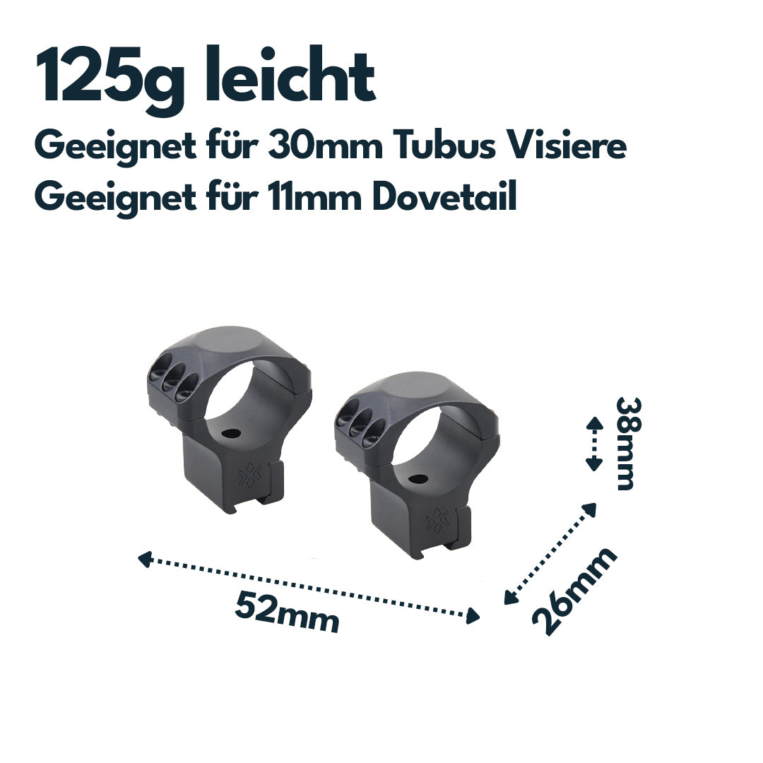 Vector Optics XASR-3005 X-Accu Montage für 30mm Tubus, 11mm Dovetail, h= 32mm