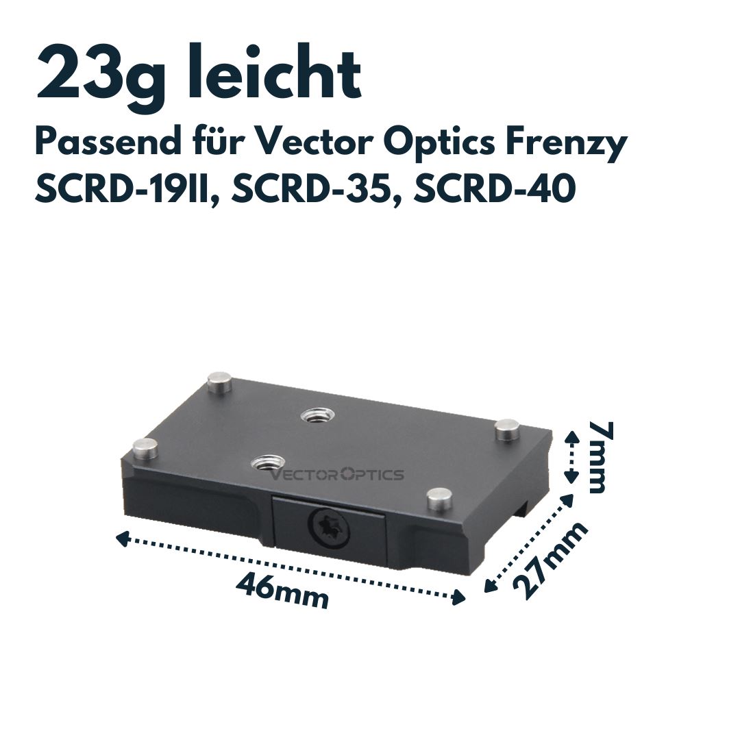VECTOR OPTICS SCFRM-04 TEK Footprint Dovetail Montage passend für SCRD-19II -35 -40 Montagen Vector Optics
