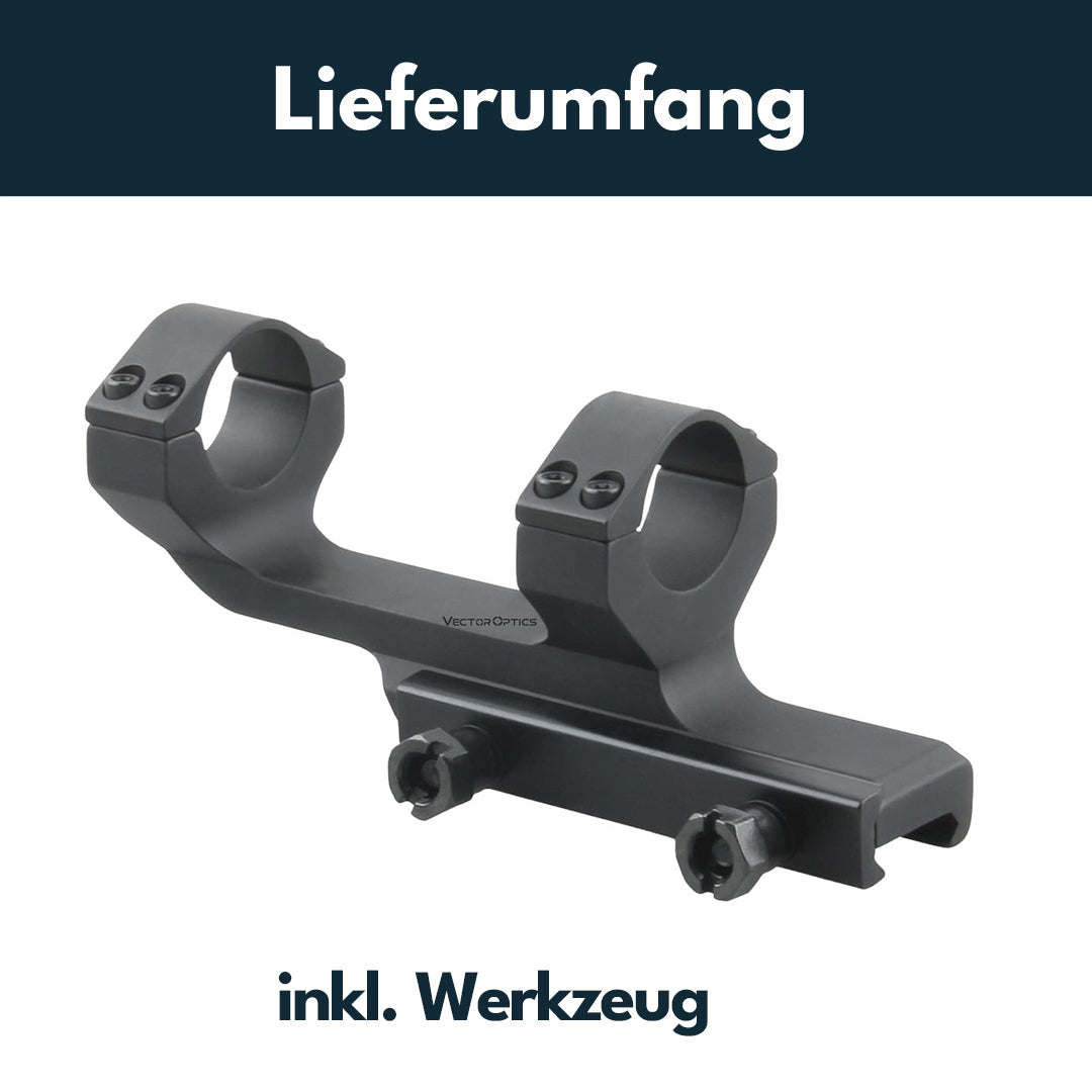 Vector Optics SCTM-63 Blockmontage für 25,4mm Tubus, 21mm Picatinny/Weaverl, h=38mm