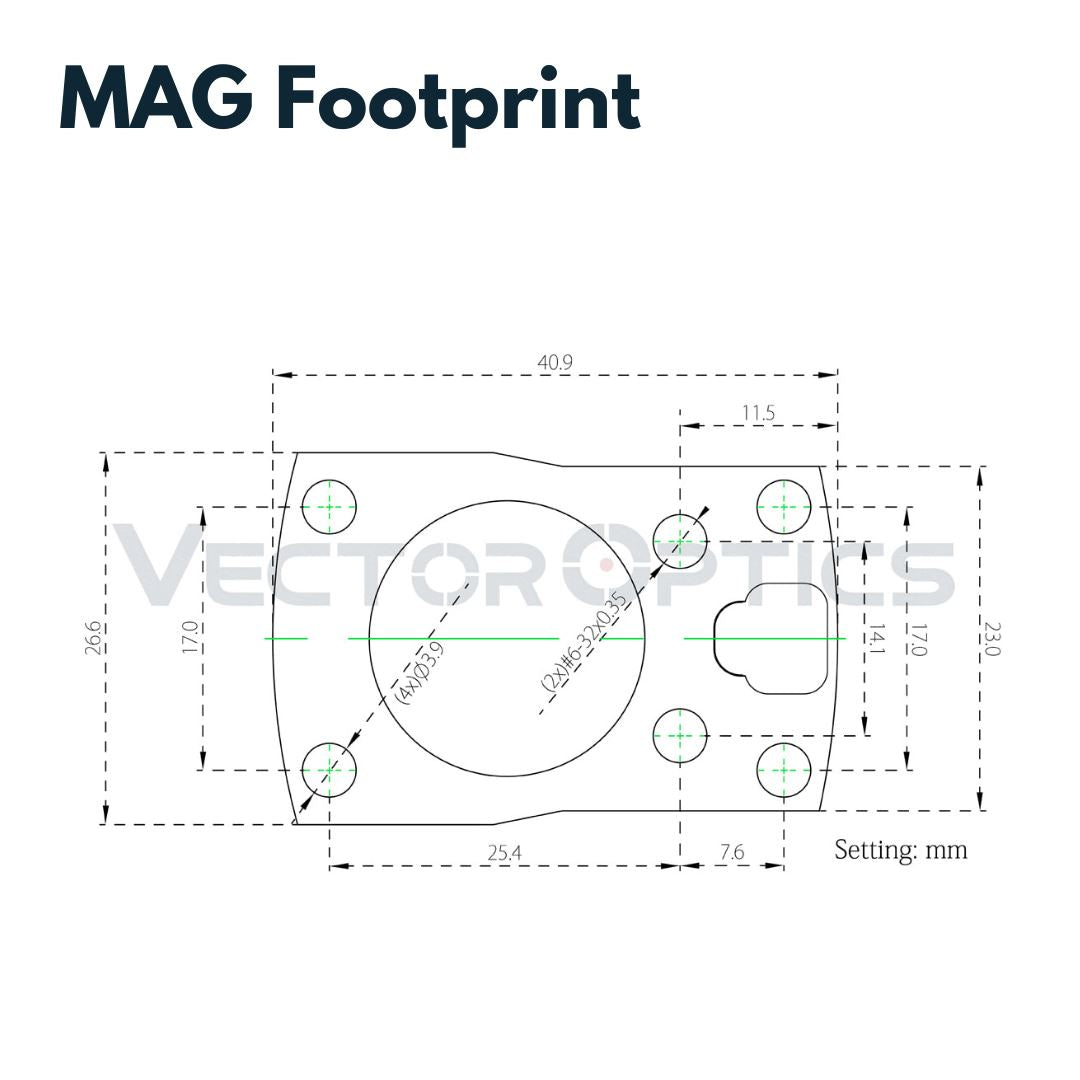 Vector Optics SCRD-G43 Frenzy-S 1x17x24 MIC Greendot Leuchtpunktvisier Vector Optics