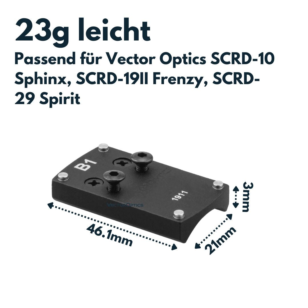 VECTOR OPTICS SCRDM-02 Montage für M1911 passend für Mini-Reddot Montagen Vector Optics