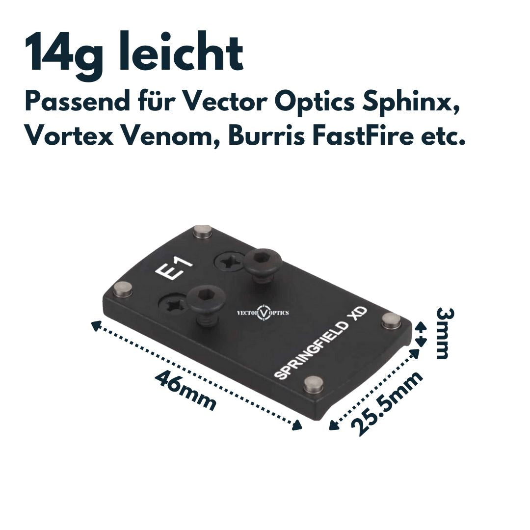 VECTOR OPTICS SCRDM-05 Montage für Springfield XD passend für Mini-Reddot Montagen Vector Optics