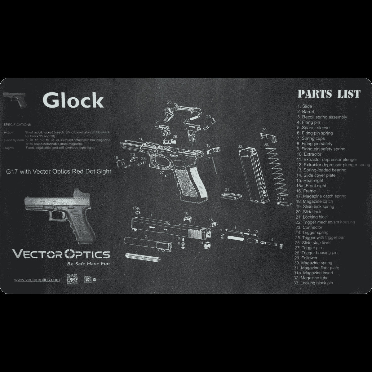Vector Optics SCBM-02 Glock Reinigungsmatte - Vector Optics Shop