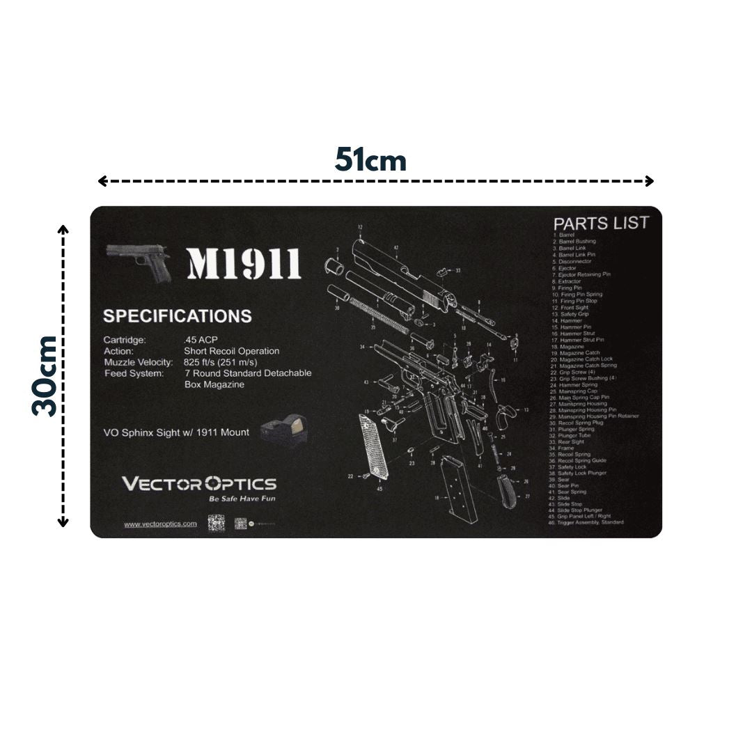 Vector Optics SCBM-03 M1911 Reinigungsmatte Waffenpflege Vector Optics