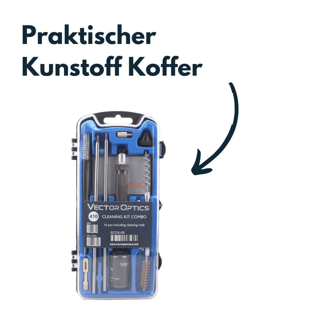 Vector Optics SCCK-10 Gunpany 19 Teile Waffenreinigungsset für Luftgewehre .177 und .22 Waffenpflege & Werkzeug Vector Optics