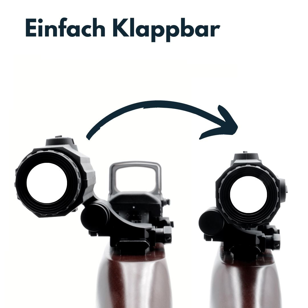 Vector Optics SCMF-31 3x22 Vergrößerer (Magnifier) MIL für Rotpunktvisiere Arretierbare Kippfunktion Vector Optics