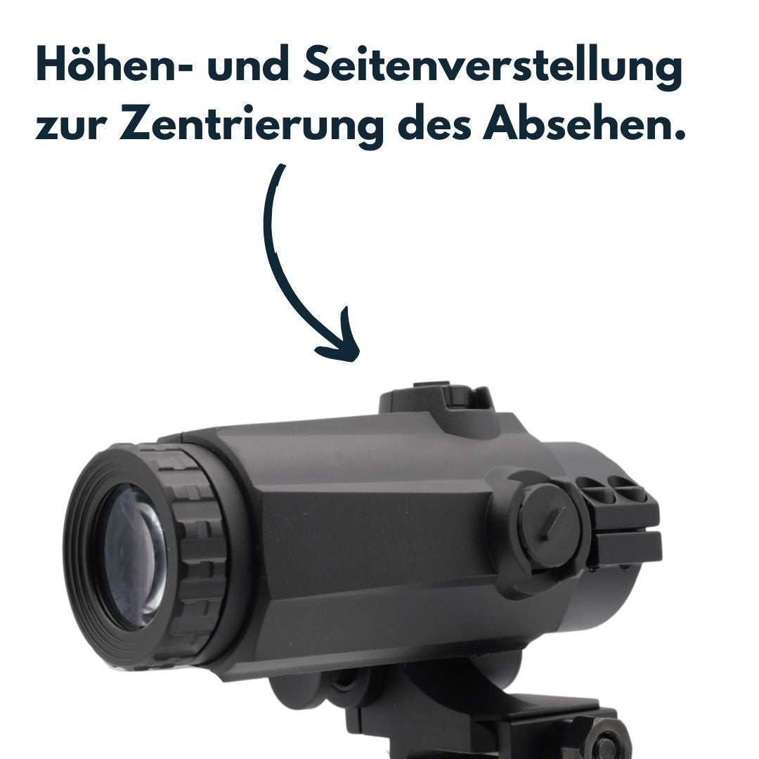 Vector Optics SCMF-31 3x22 Vergrößerer (Magnifier) MIL für Rotpunktvisiere Arretierbare Kippfunktion Vector Optics