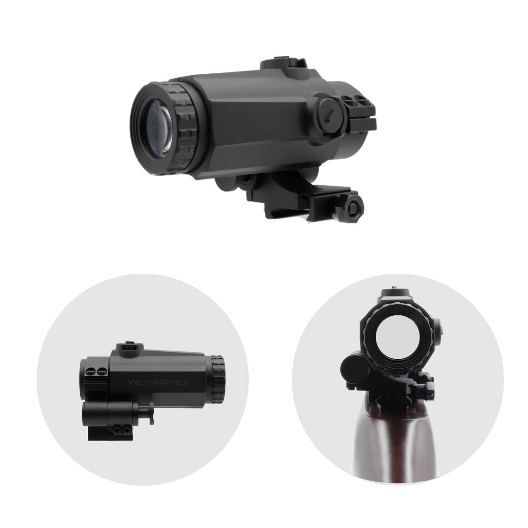 Vector Optics SCMF-31 3x22 Vergrößerer (Magnifier) MIL für Rotpunktvisiere Arretierbare Kippfunktion Vector Optics