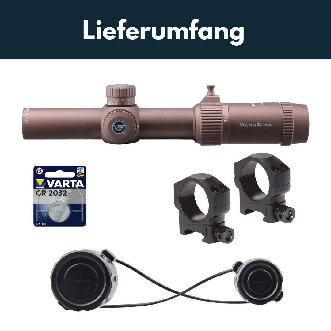 Vector Optics SCOC-32 Forester 1-5x24 GenII Coyote FDE Zielfernrohr Vector Optics