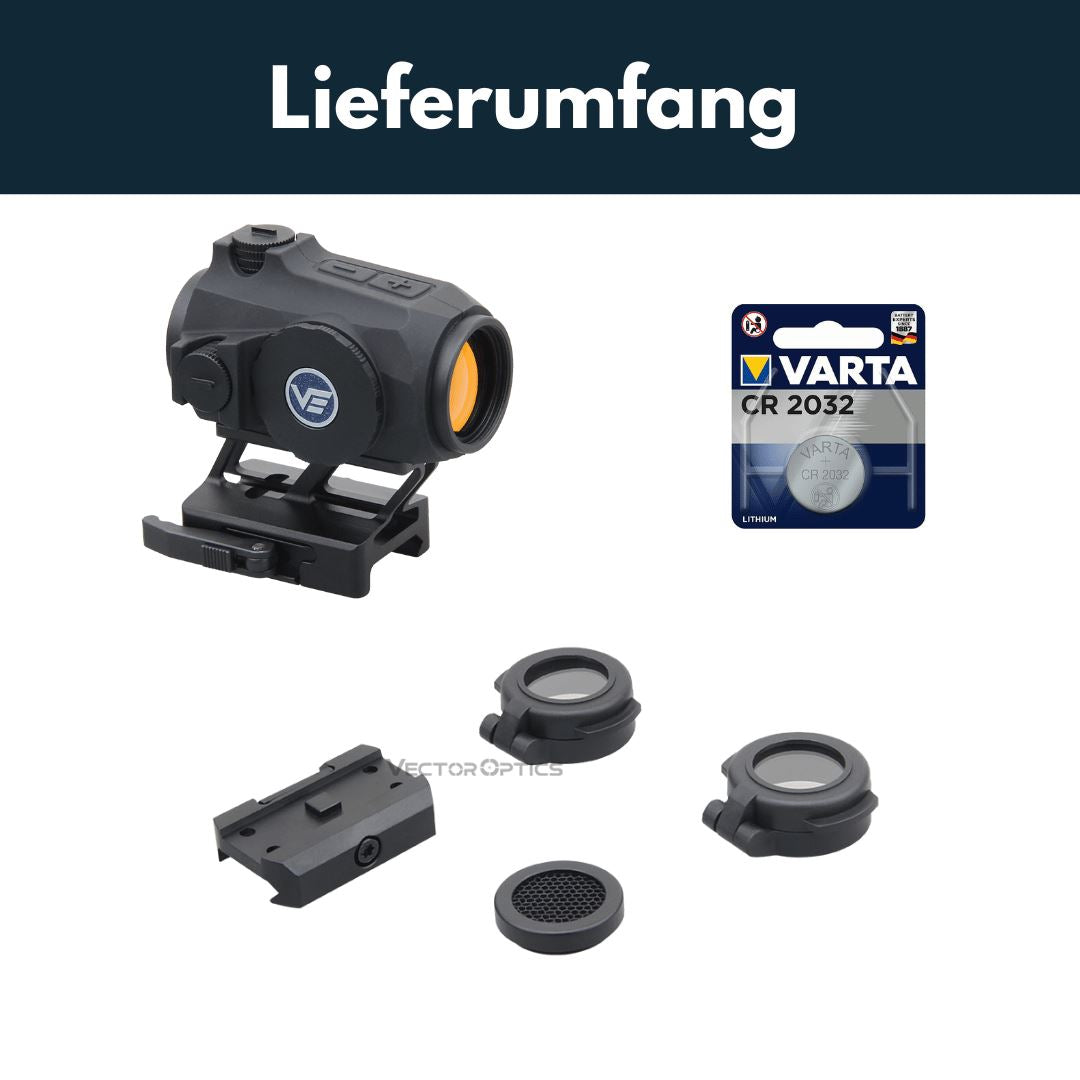 Vector Optics SCRD-60 Maverick 1x20 Mini GenIV Rotpunktvisier MIL Leuchtpunktvisier Vector Optics