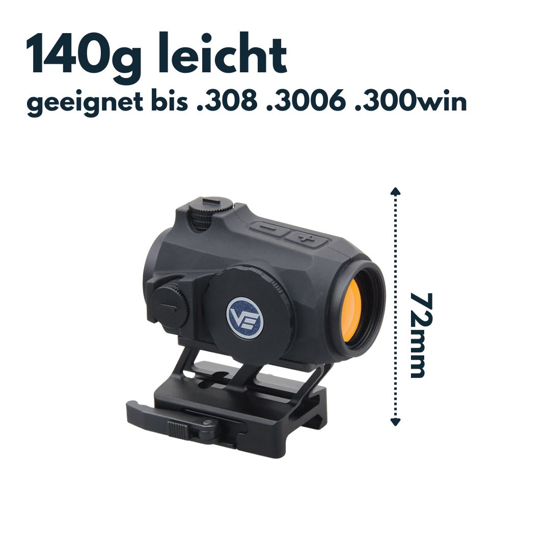 Vector Optics SCRD-60 Maverick 1x20 Mini GenIV Rotpunktvisier MIL Leuchtpunktvisier Vector Optics