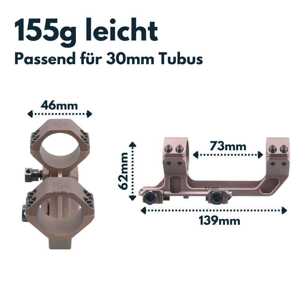 Vector Optics XASR-3036 einteilige Montage 30mm mit 20MOA Vorneigung Montagen Für Leuchtpunktvisiere, Montagen für Zielfernrohre Vector Optics