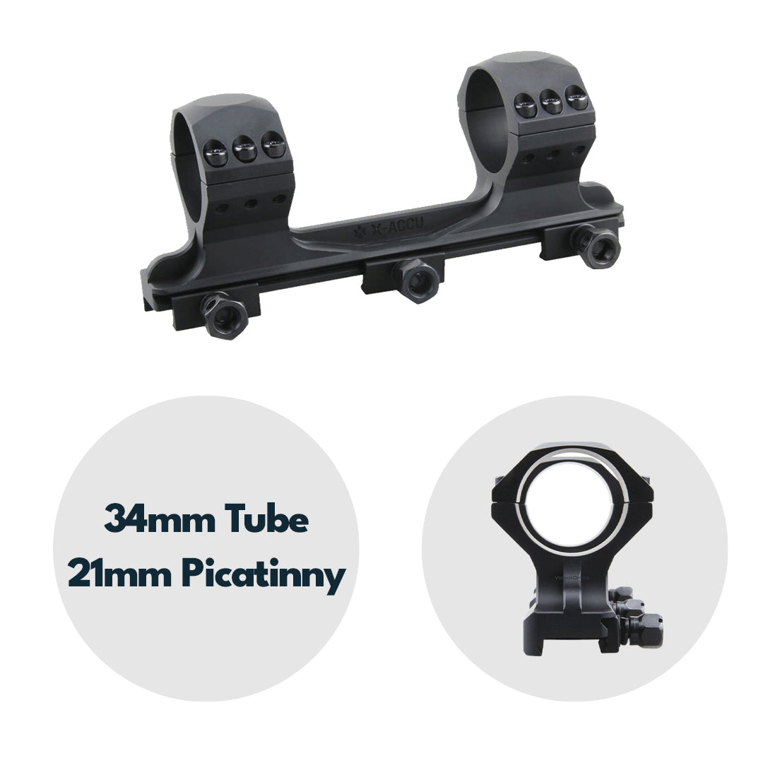 Vector Optics SCTM-57 X-Accu Blockmontage für 34mm Tubus, 21mm Picatinny, h=40mm