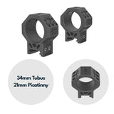 Vector Optics XASR-3472 34mm X-MOD 1.1'' Modular Picatinny Rings h=28mm