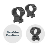 Vector Optics XASR-3451 Höhenverstellbare Ringe 34mm Tubus, 21mm Weaver