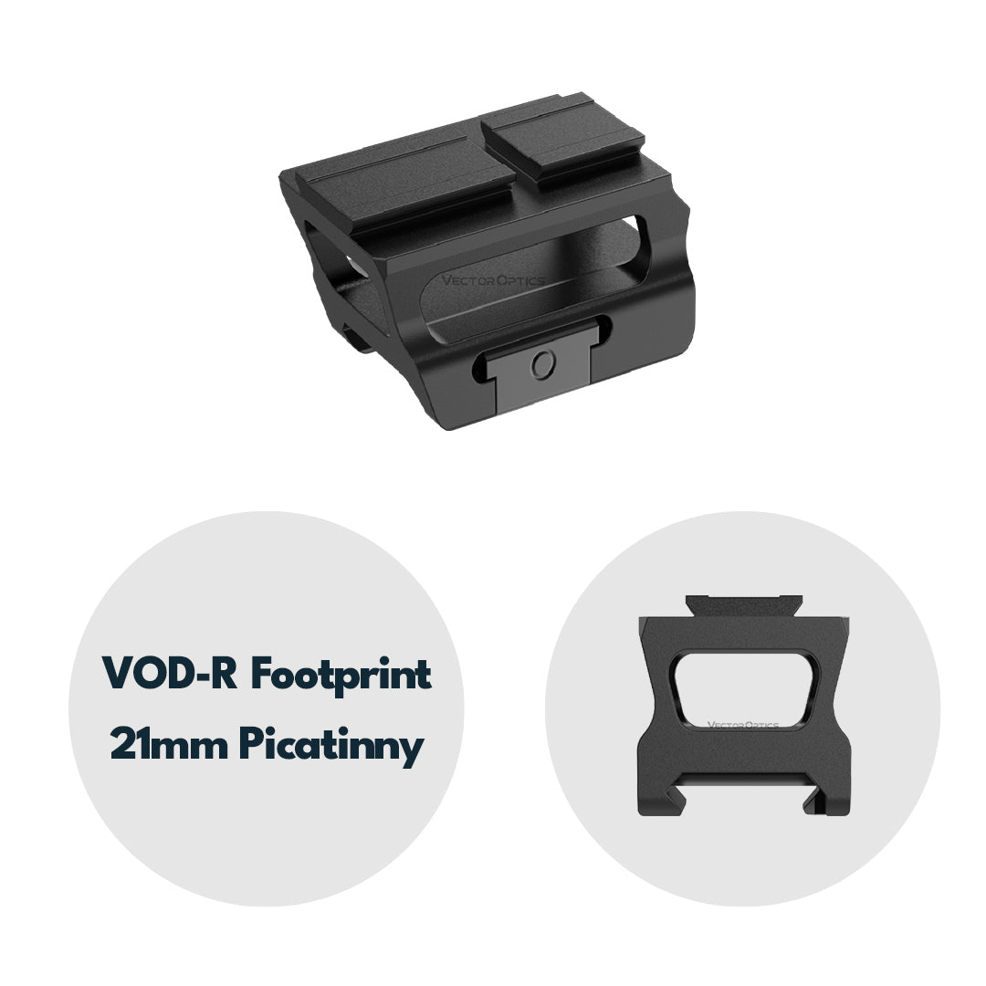 Vector Optics SCFRM-15 Raiser-Montage mit VOD (Aimpoint) Footprint für 21mm Weaver, h=19mm