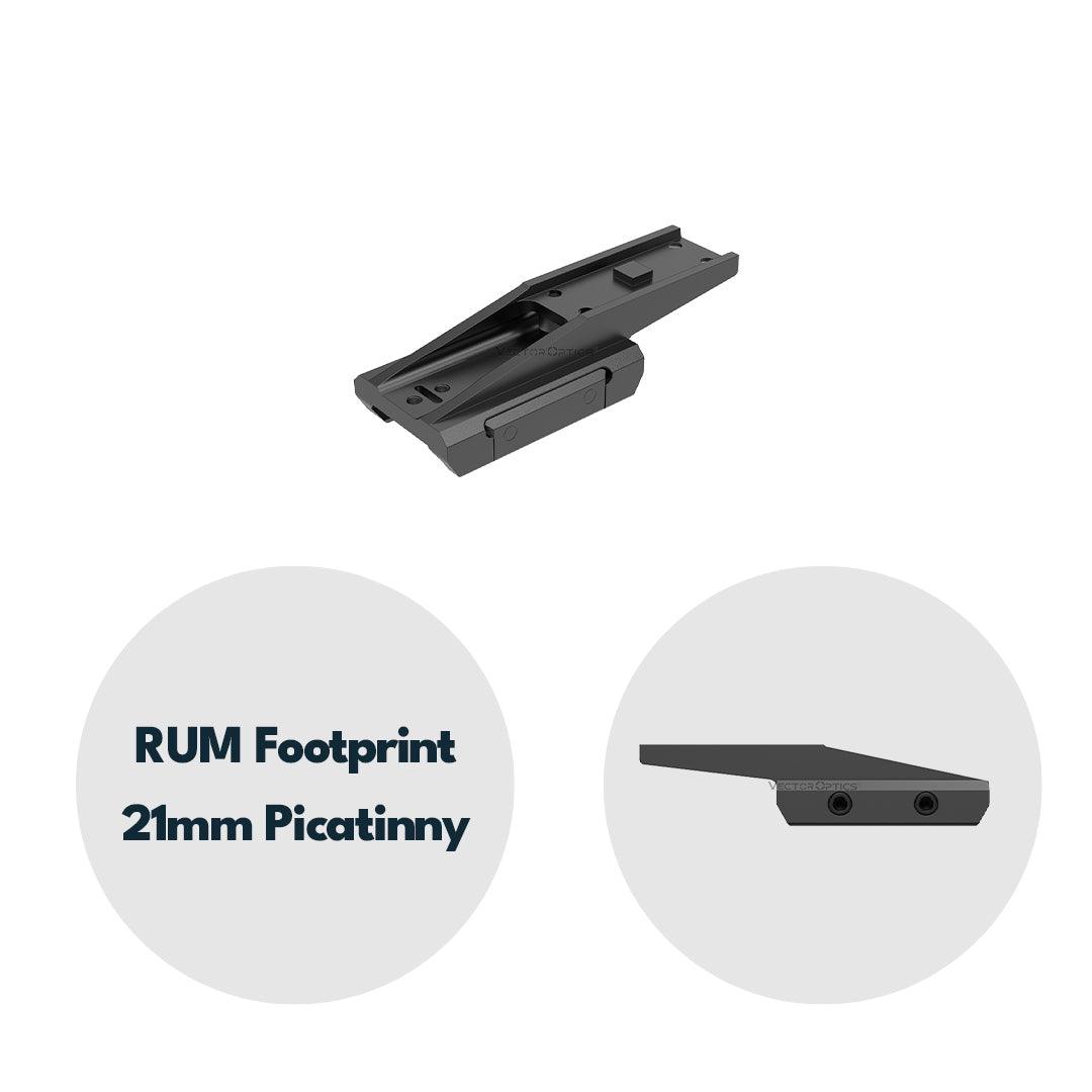Vector Optics SCPSM-01 Cantilever Montage für RUM (Aimpoint Micro) Footprint, 21mm Picatinny